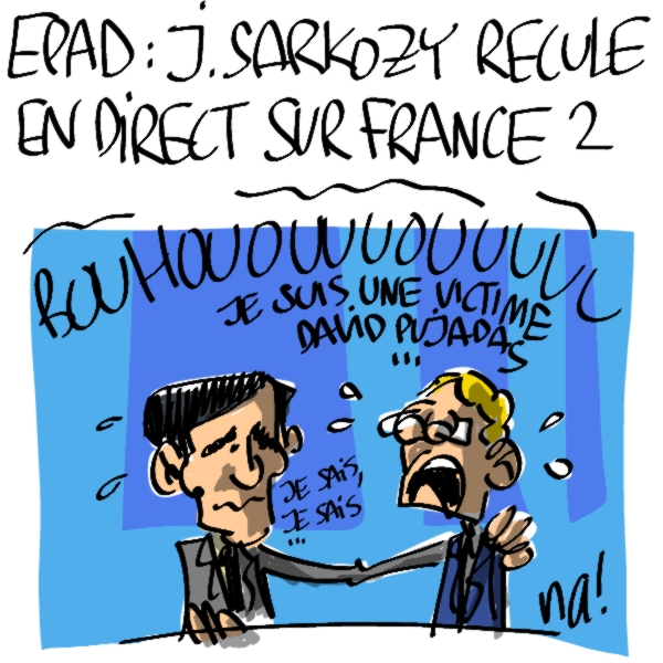 Nactualités : EPAD, Jean Sarkozy recule en direct sur France 2