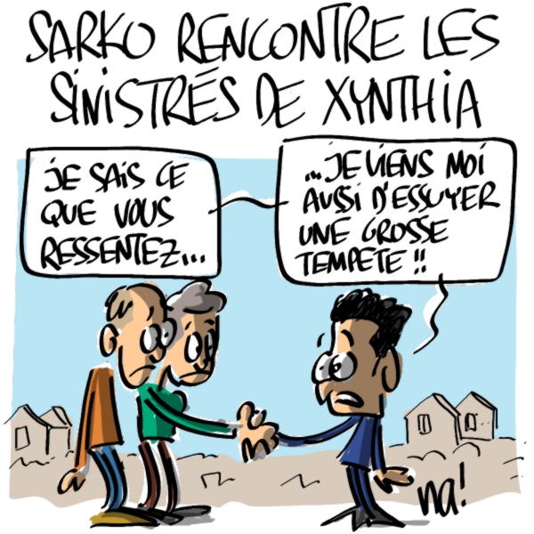 Nactualités : Nicolas Sarkozy rencontre les sinistrés de Xynthia