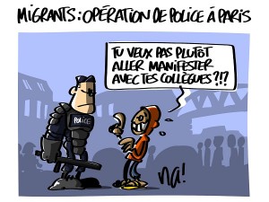 Migrants : opération de police à Paris