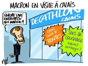 Macron en visite à Calais