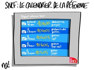 calendrier des réformes SNCF