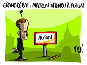 Grand débat, Macron à Autun