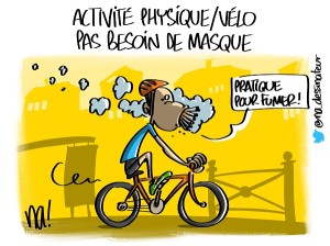 activité physique vélo, pas besoin de masque