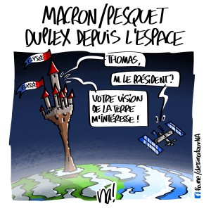 Macron Pesquet en duplex depuis l’espace