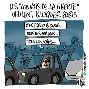 Les « convois de la liberté » veulent bloquer Paris