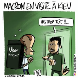 Macron en visite à Kiev
