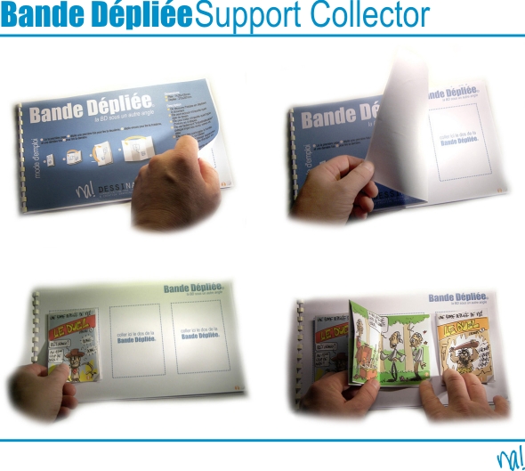 bande dépliée - support collector