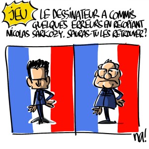 Nactualités : le dessinateur a commis quelques erreurs en recopiant Nicolas Sarkozy, sauras-tu les retrouver ?
