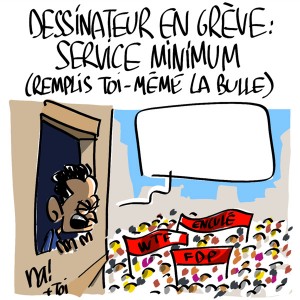 Nactualités : dessinateur en grève, service minimum