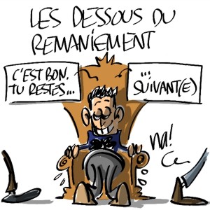 Nactualités : les dessous du remaniement (dessin de 2009)