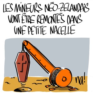 Nactualités : les mineurs néo-zélandais vont être remontés dans une petite nacelle