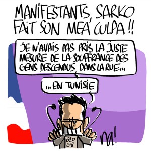 Nactualités : Manifestants, Nicolas Sarkozy fait son mea culpa !