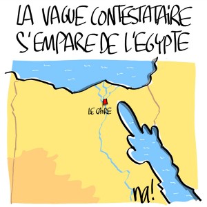 Nactualités : la vague contestataire s’empare de l’Egypte