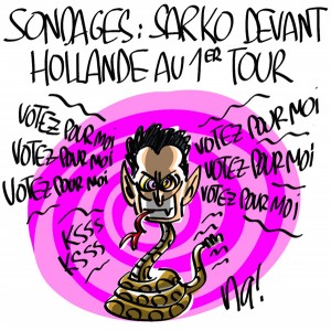 Nactualités : sondages, Sarkozy devant Hollande au 1er tour
