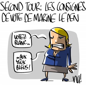 Nactualités : second tour, les consignes de vote de Marine Le Pen