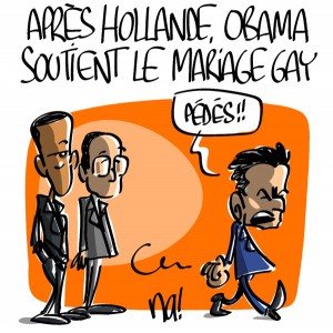 Nactualités : après Hollande, Obama soutient le mariage gay