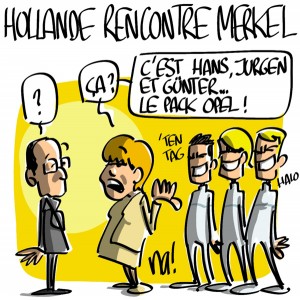 Nactualités : Hollande rencontre Merkel