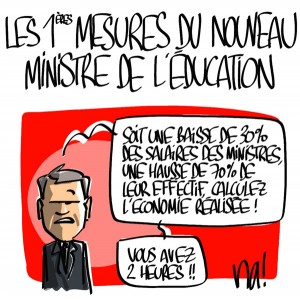 Nactualités : les 1ères mesures du nouveau ministre de l’éducation