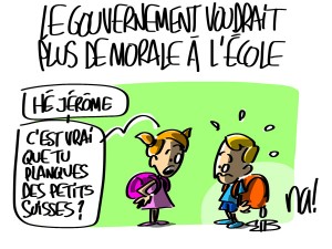 Nactualités : le gouvernement voudrait plus de morale à l’école