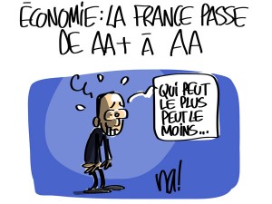 Nactualités : économie, la note de la France passe de AA+ à AA