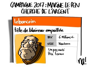 Marine Le Pen cherche de l’argent