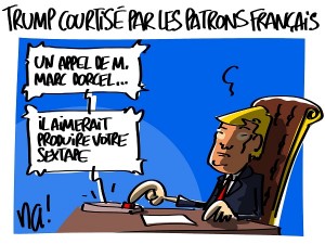 Trump courtisé par les patrons français malgré sa sextape ?