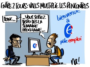 entre deux tours, Valls multiplie les rencontres