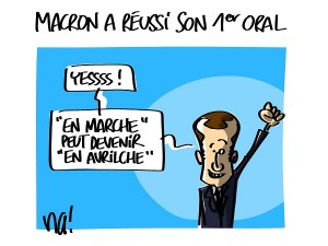 Macron a réussi son premier oral