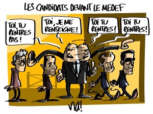 les candidats devant le medef