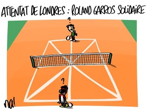 Attentat de Londres, Roland Garros solidaire