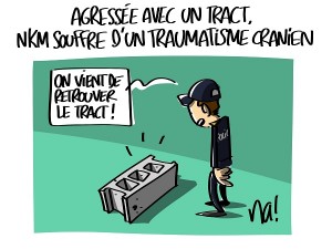 NKM agressée avec un tract