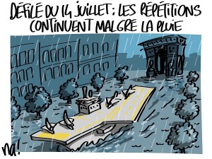 défilé du 14 juillet, les répétitions continuent malgré la pluie