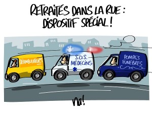 Les retraités dans la rue