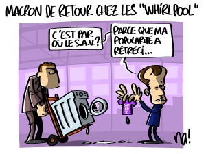 Macron de retour chez les « whirlpool »