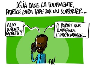 Patrice Evra tape sur un supporter