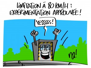 Expérimentation à 80km/h approuvée