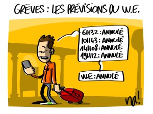 Grèves : les prévisions du WE