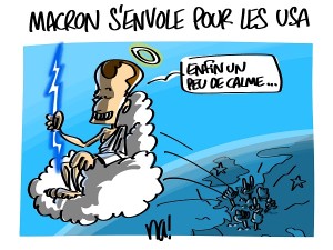 Macron s’envole pour les USA