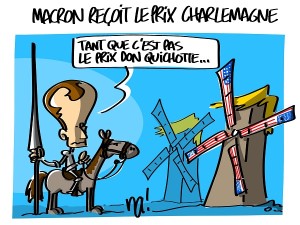 Macron reçoit le prix Charlemagne