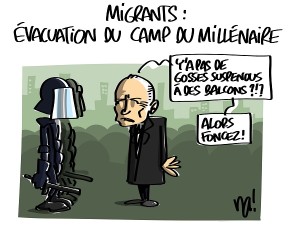 Migrants : évacuation du camp du millénaire