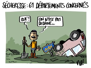 Sécheresse : 61 départements concernés