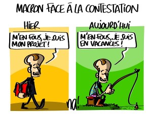 Macron face à la contestation