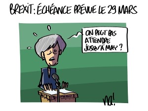 Brexit, échance prévue le 29 mars 2019