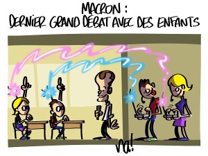 Macron, dernier grand débat avec des enfants
