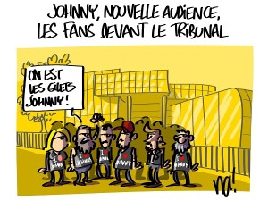 Johnny, nouvelle audience, les fans devant le tribunal