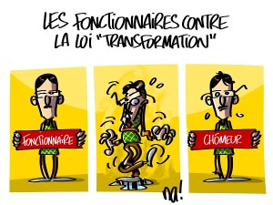 Les fonctionnaires contre la loi « transformation »