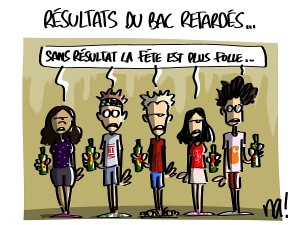 Les résultats du bac retardés