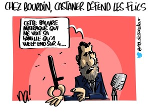 Chez Bourdin, Castaner défend la police