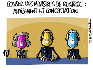 Conseil des ministres de rentrée : apaisement et concertation