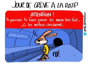 Jour de grève à la RATP